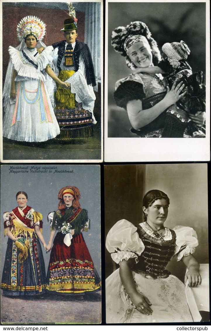 NÉPVISELET , FOLK ART 41 Db Vegyes Képeslap  /  TRADITIONAL COSTUME 41 Various Vintage Pic. P.cards - Hungary