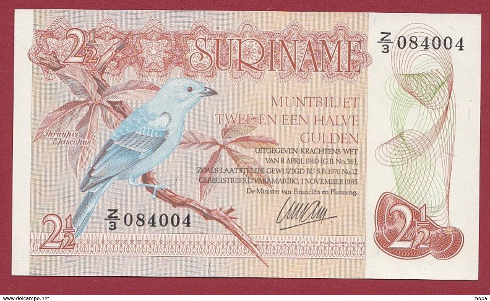 Surinam 2 Gulden1/2--- 1985 ---UNC - Surinam