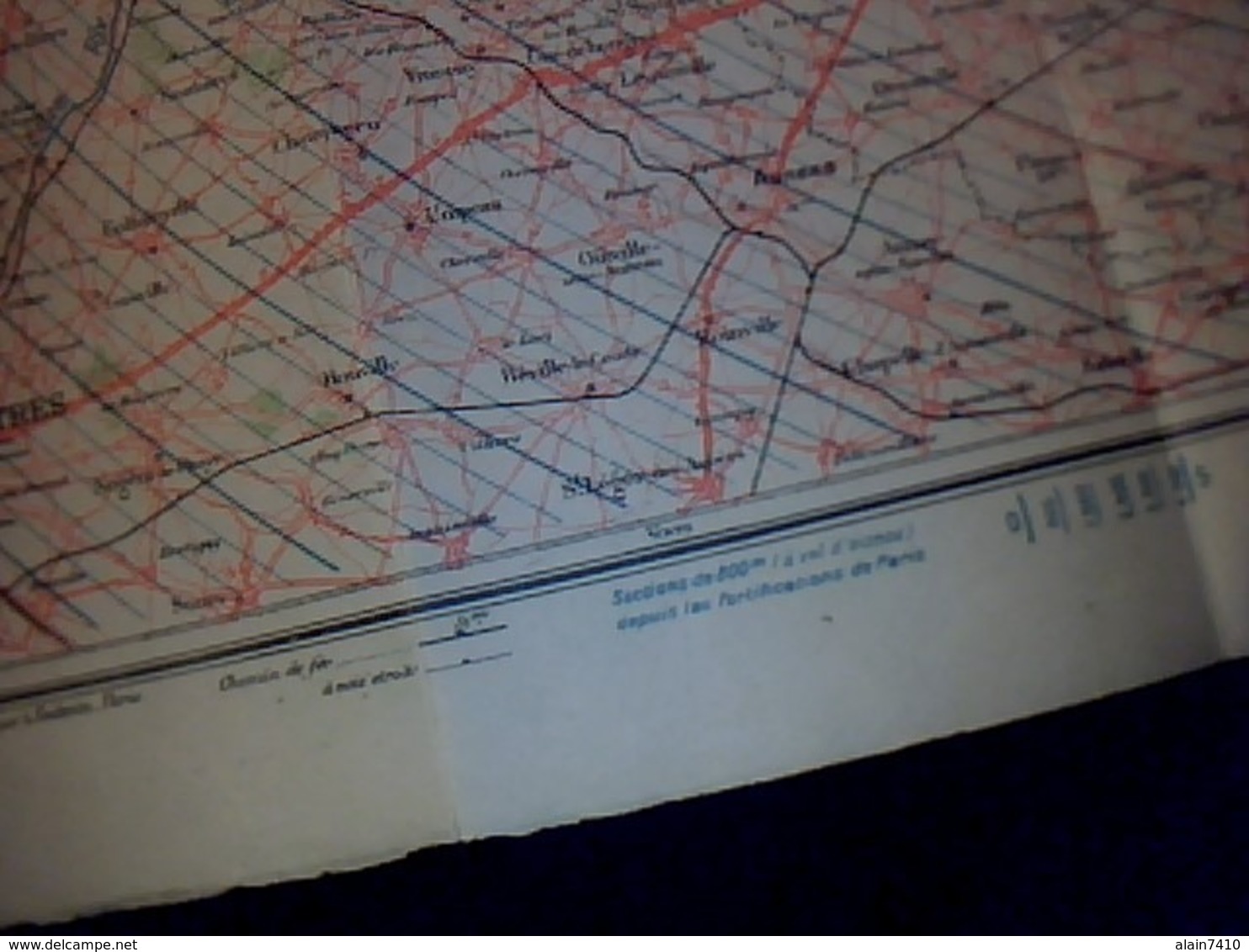 Carte Routière HANNEQUIN Environ De Paris Pour Le Calcul De L'indemnité De Retour Due Aux Automobiles De Place ** - Cartes Routières