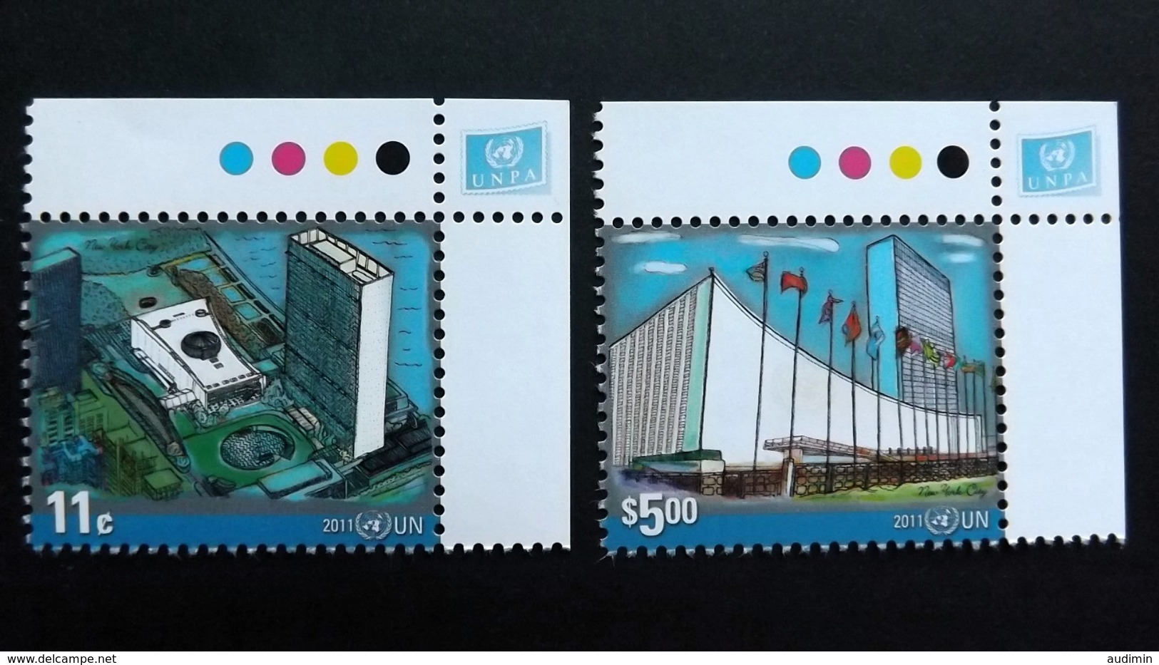 UNO-New York 1242/3 **/mnh, UNO-Hauptquartier In New York; Zeichnungen Von Scott Solberg - Nuevos