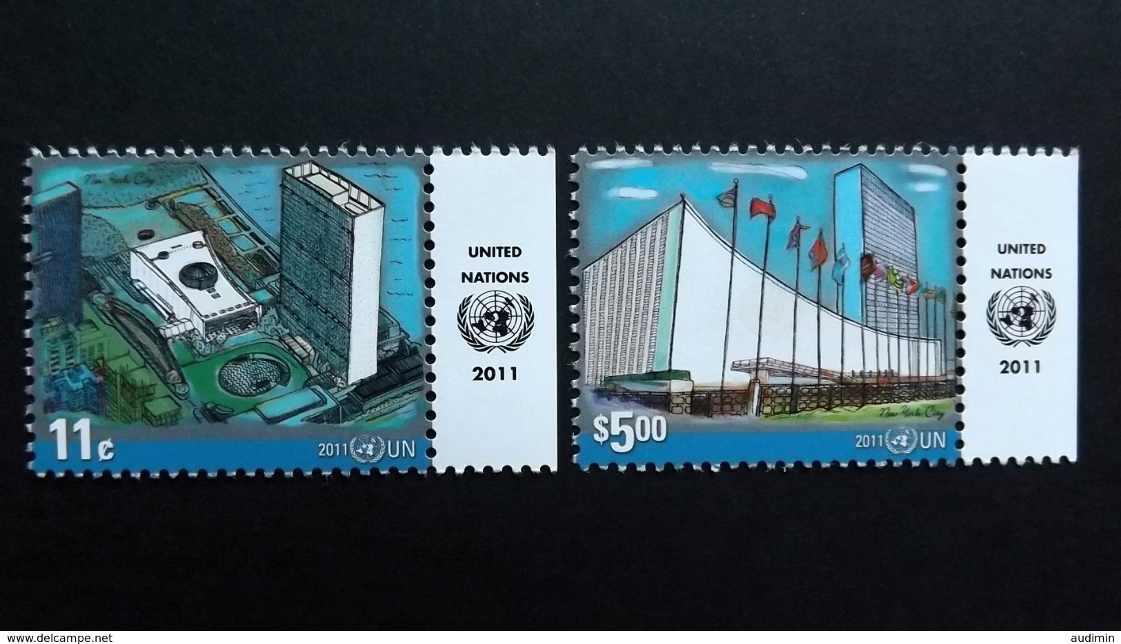 UNO-New York 1242/3 **/mnh, UNO-Hauptquartier In New York; Zeichnungen Von Scott Solberg - Unused Stamps