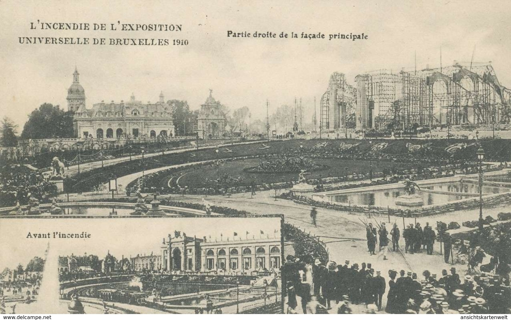 Bruxelles L'Incendie De L'Expo 1910 Ngl #136.432 - Autres & Non Classés