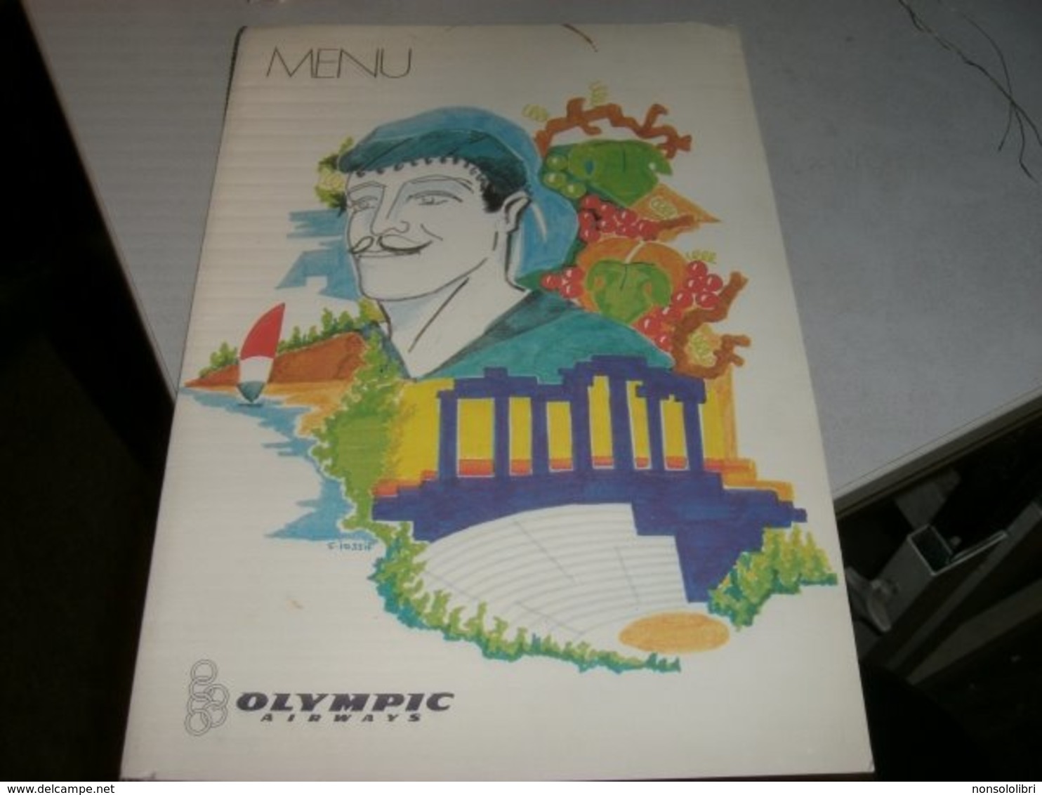 MENU' OLYMPIC AIRWAYS  MILANO -ATHENE - Menu