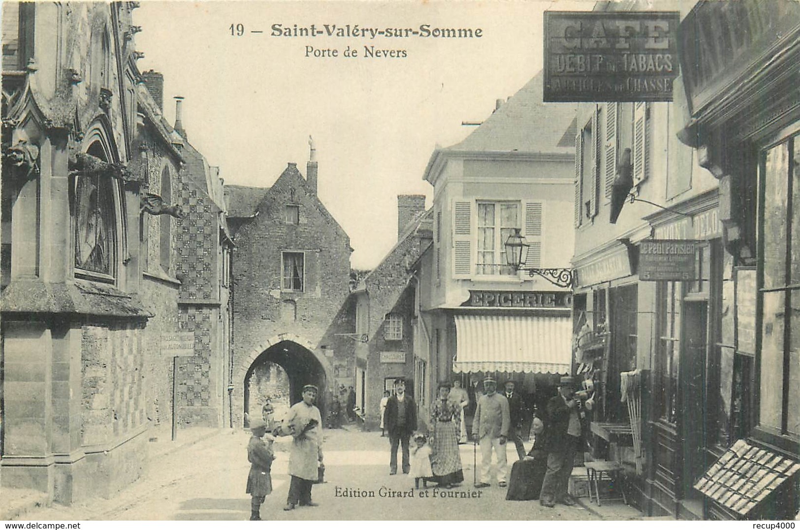 80 SAINT VALERY SUR SOMME Porte Nevers Café Tabac  2scans - Saint Valery Sur Somme