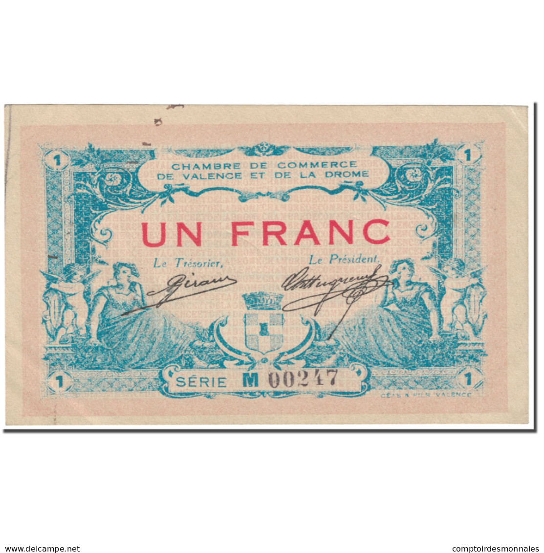 France, Valence, 1 Franc, 1915, TTB, Pirot:127-7 - Camera Di Commercio