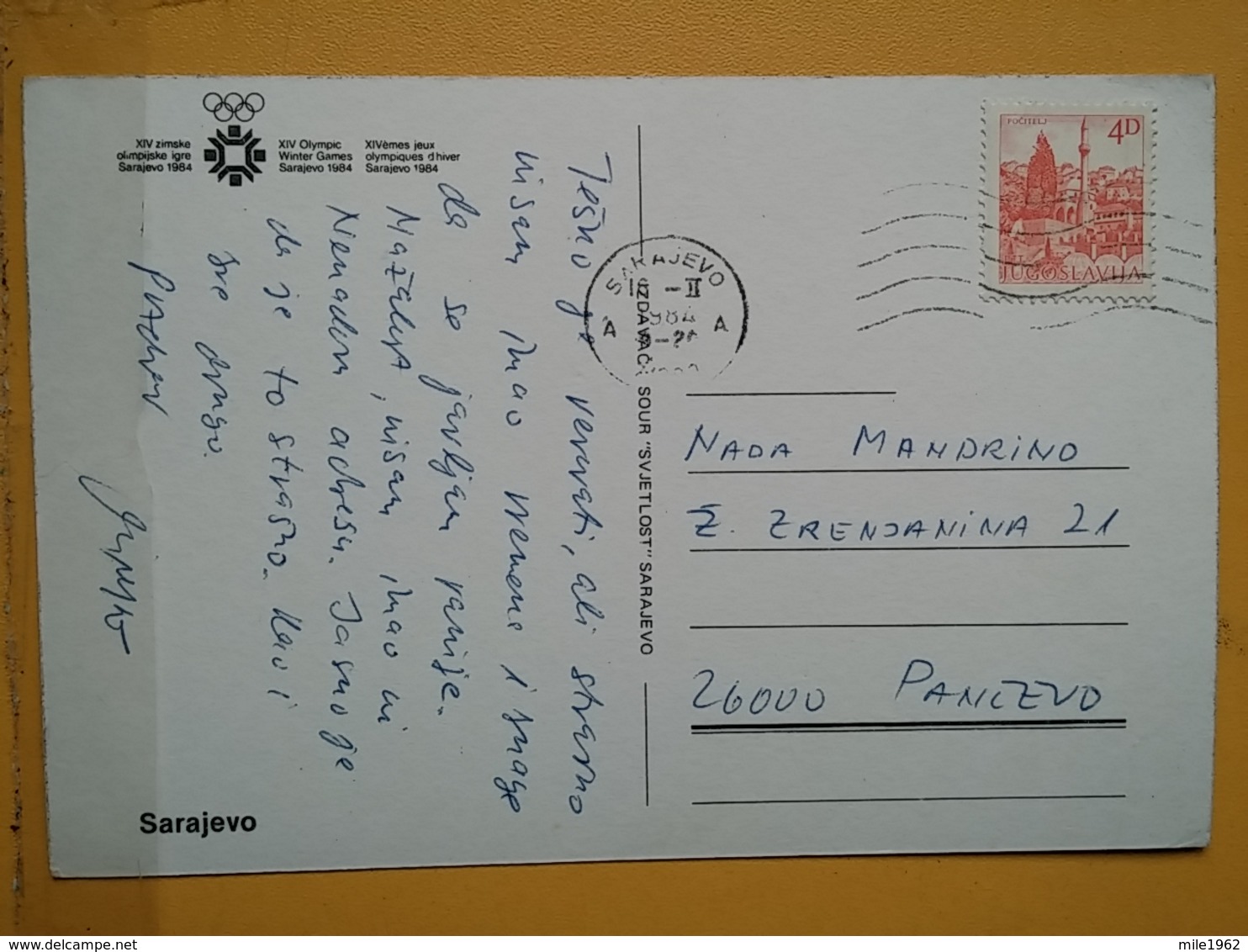 KOV 303-12 -  SARAJEVO, BOSNIA AND HERZEGOVINA, AUTO ZASTAVA, WINTER OLYMPIC GAMES - Bosnia Erzegovina