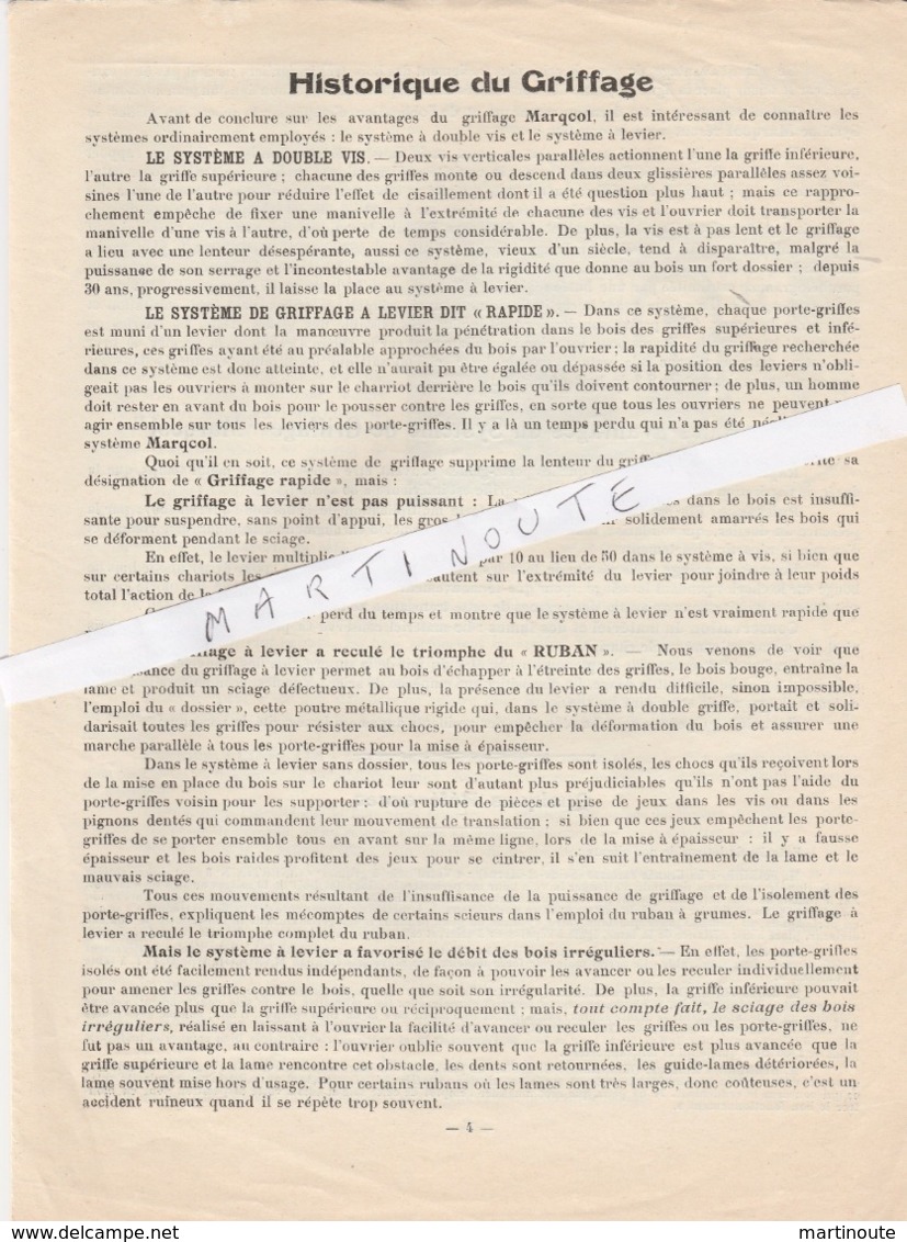 -  03 - MOULINS - Publicités pour scies à ruban MARQCOL, machines à bois à MOULINS 03 ( 35 publicités )  - 007