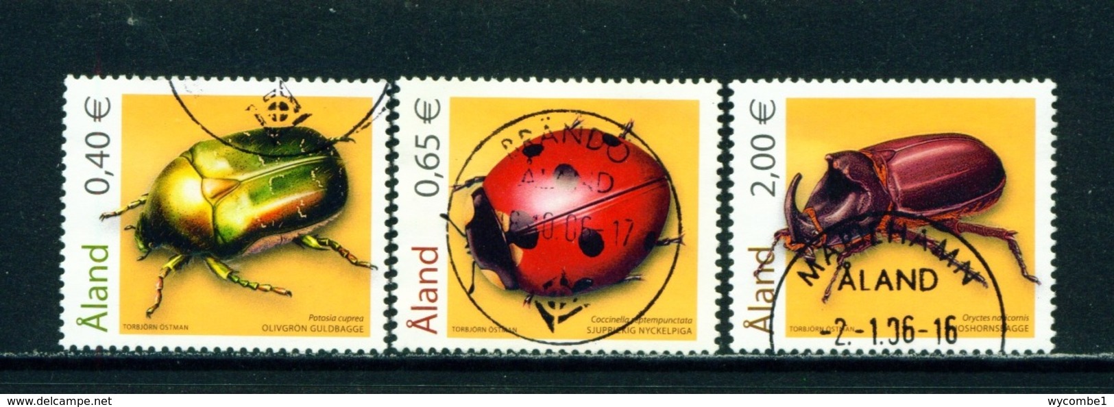 ALAND  -  2006 Beetles Set Used As Scan - Ålandinseln