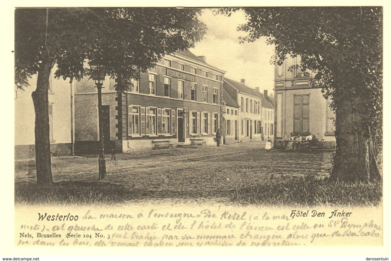 A0849	[Postkaart] Westerloo / Hôtel Den Anker (Nels) [Westerlo Plein] - Westerlo