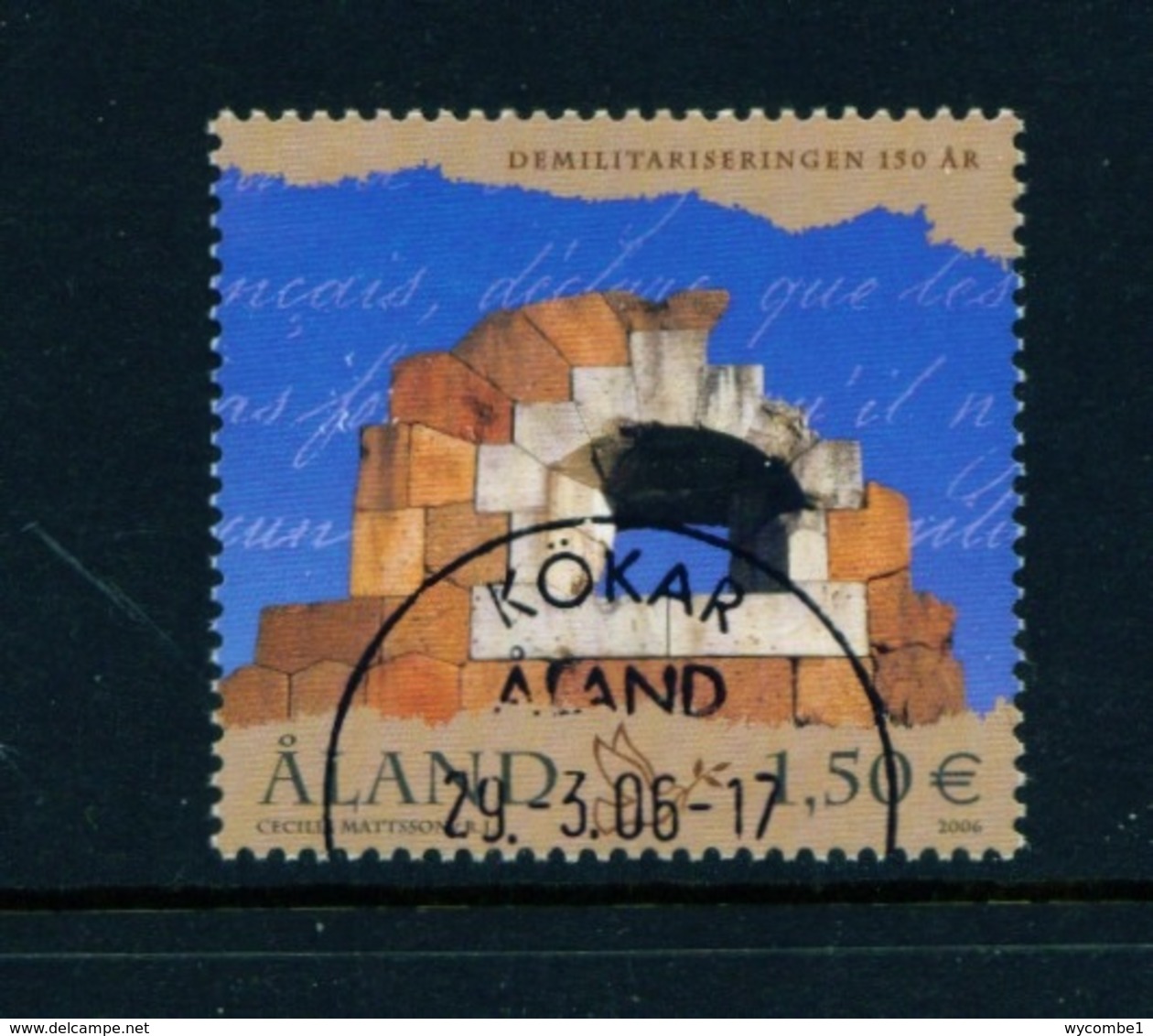 ALAND  -  2006 Demilitarisation 1.50E Used As Scan - Aland