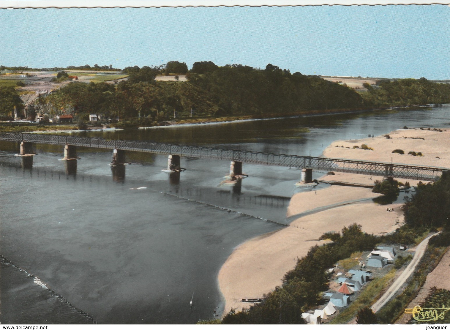 MAUVES Sur LOIRE : Le Pont La Plage Et Les Côteaux - Mauves-sur-Loire