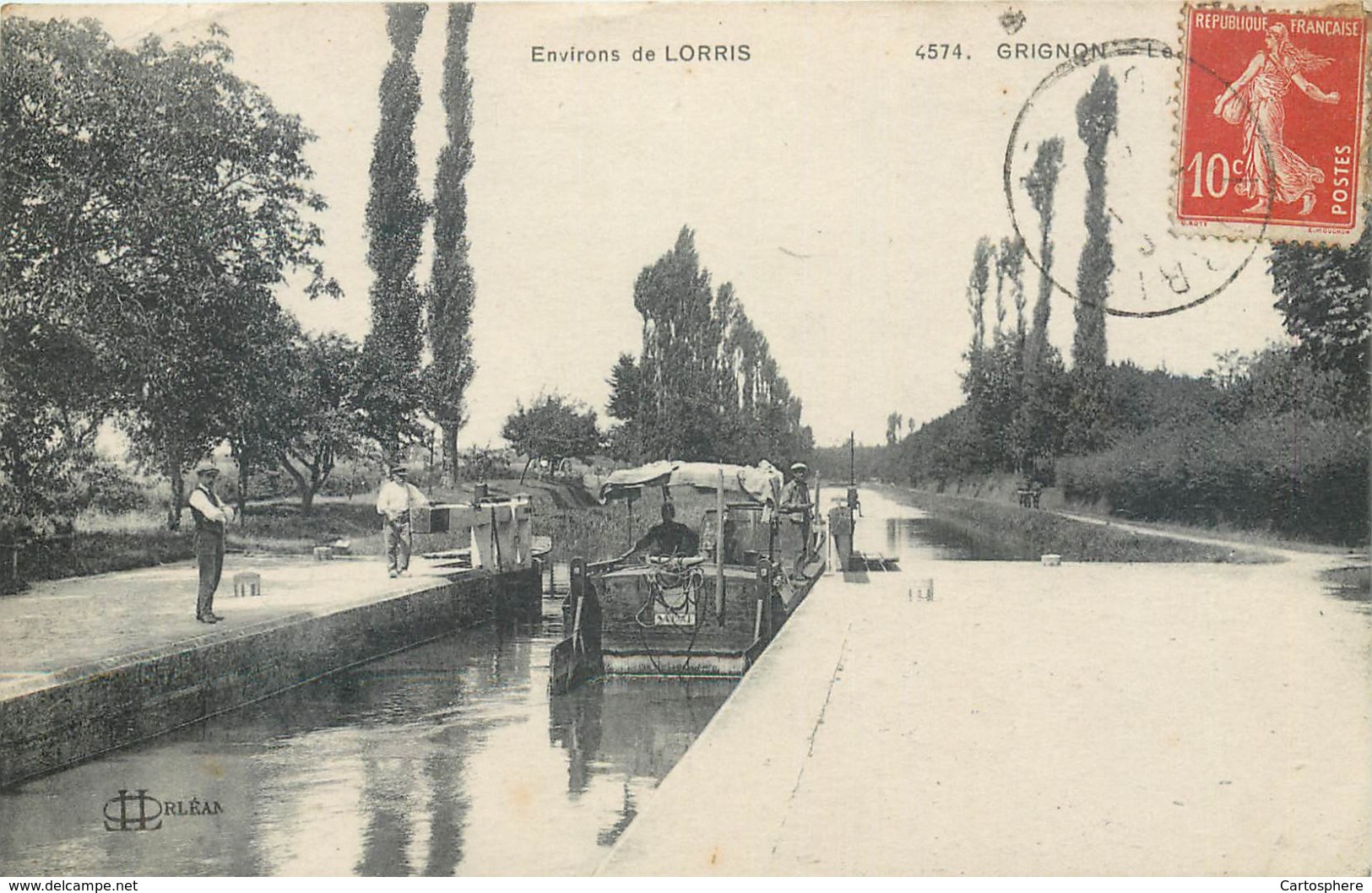 CPA 45 Loiret Environs De Lorris Grignon Le Canal Les Ecluses Ecluse Eclusier - Andere & Zonder Classificatie