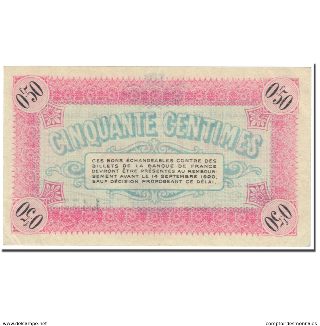 France, Vienne, 50 Centimes, 1915, NEUF, Pirot:128-1 - Camera Di Commercio