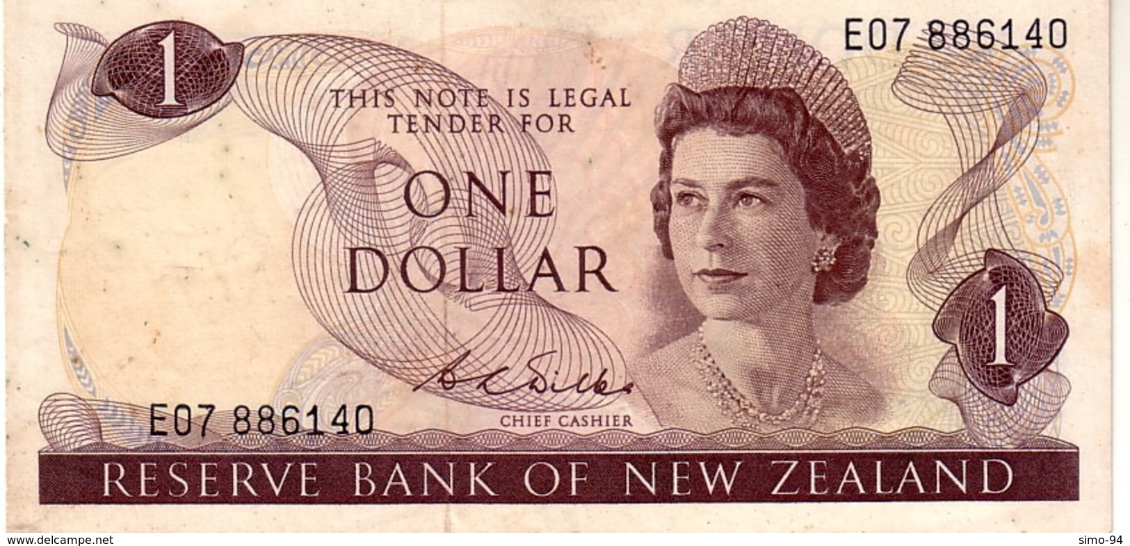 New Zealand  P.163b 1 Dollar  1967 A-unc - Nieuw-Zeeland