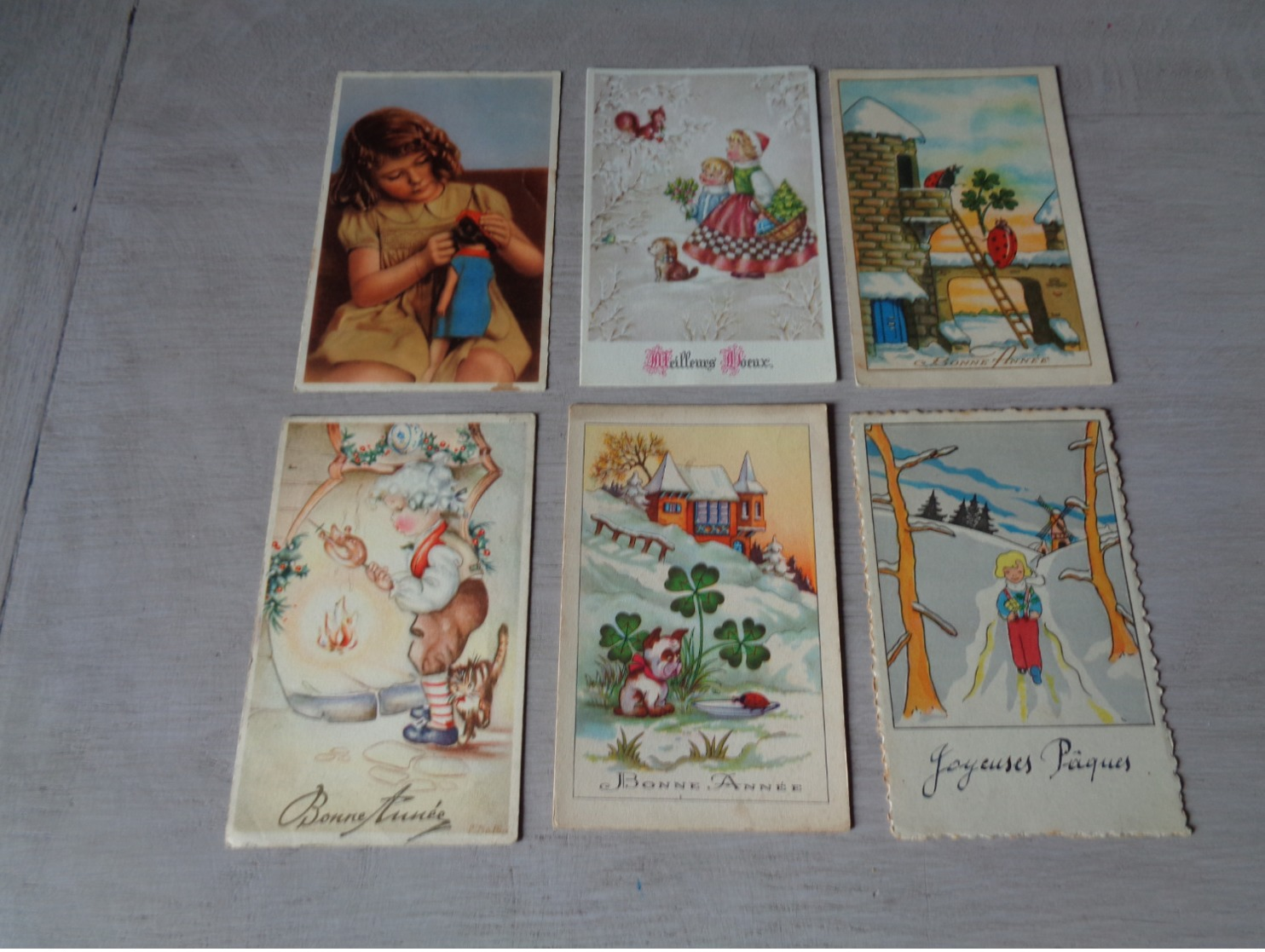 Beau Lot De 60 Cartes Postales De Fantaisie      Mooi Lot Van 60 Postkaarten Fantasie   - 60 Scans - 5 - 99 Karten