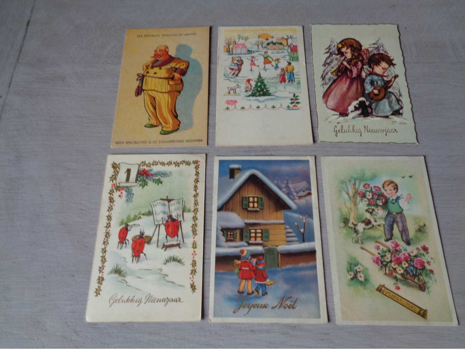 Beau lot de 60 cartes postales de fantaisie      Mooi lot van 60 postkaarten fantasie   - 60 scans