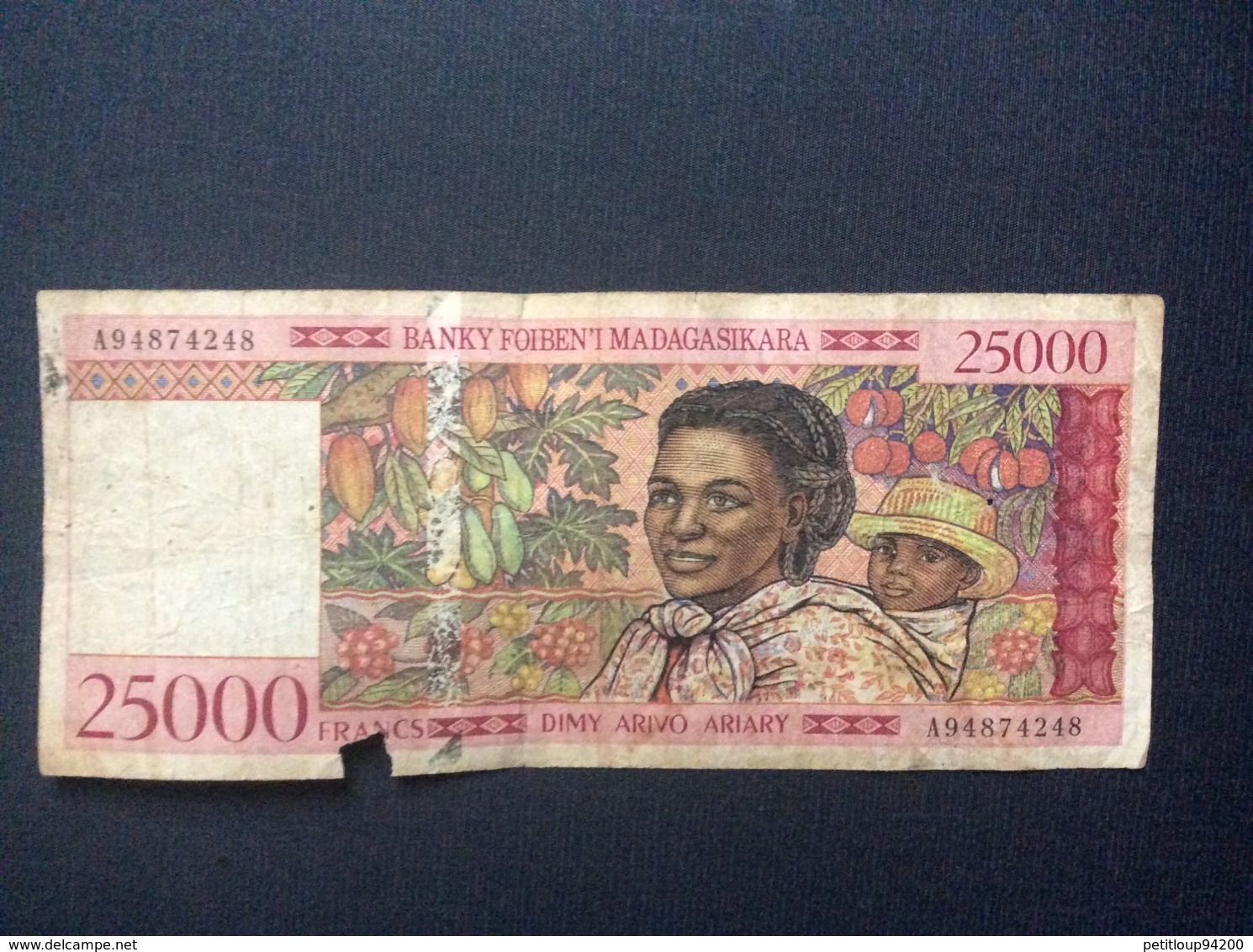 BILLET  MADAGASCAR  *25000 Francs - Madagascar