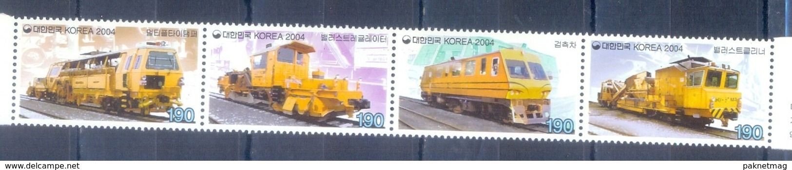 O109- Korea 2004 Corea Trains Railways Trenes Züge. - Trains