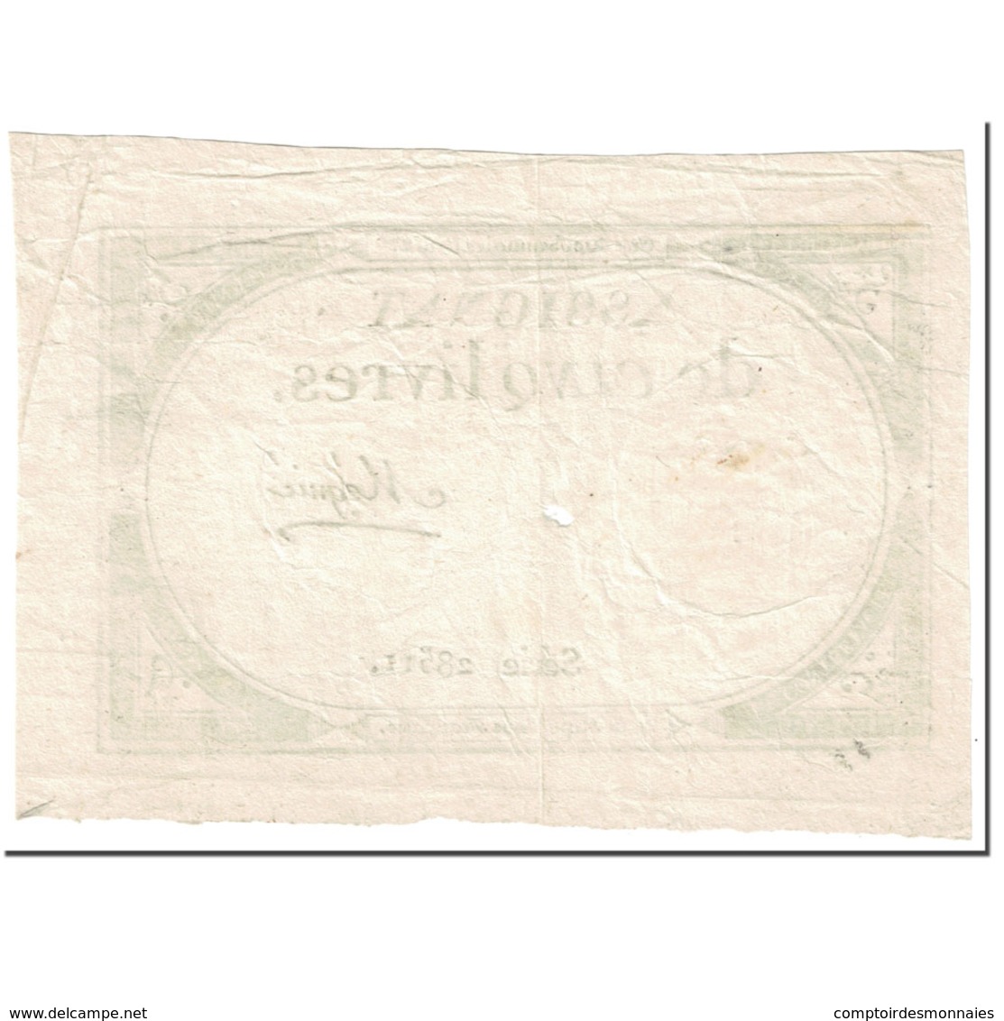 France, 5 Livres, 1793, Mégnié, 10 Brumaire De L'an 2 - (31 Octobre 1793), AB - Assignats