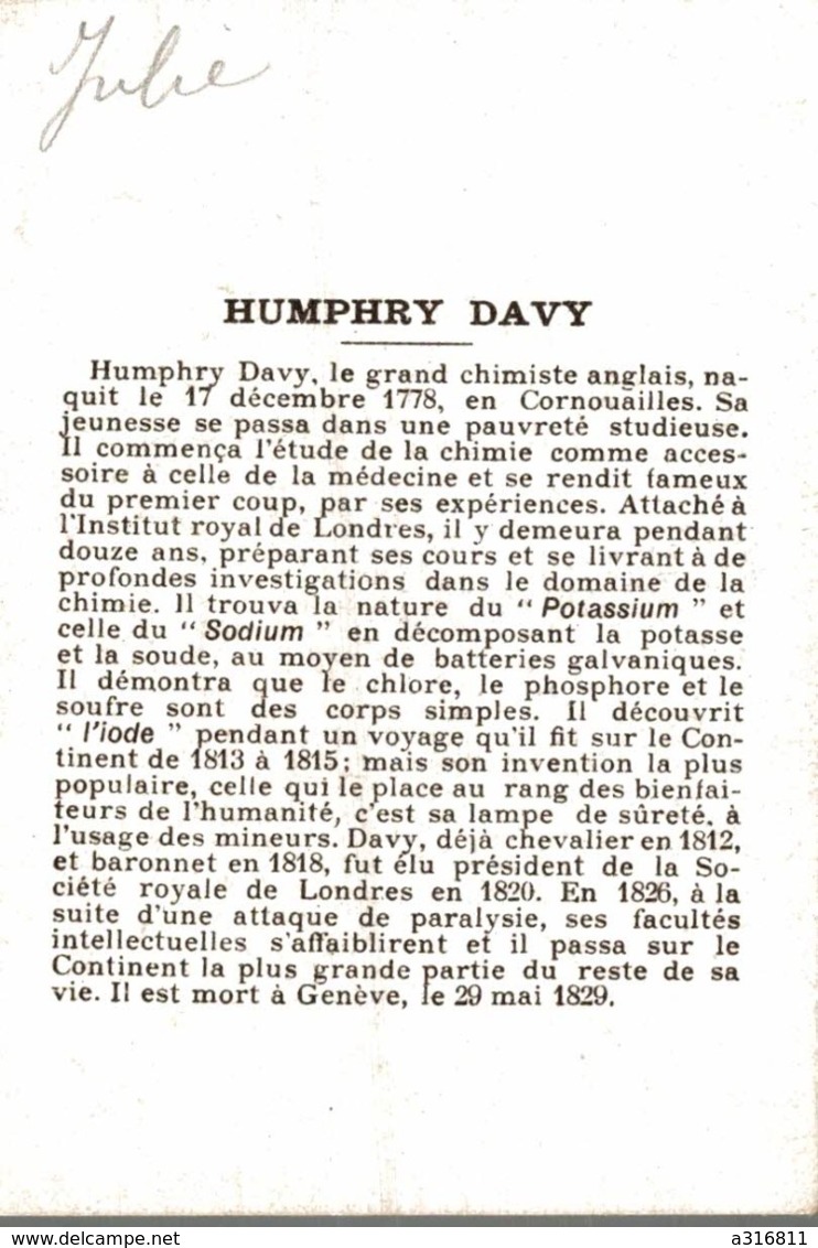 HUMPHRY DAVY - Histoire