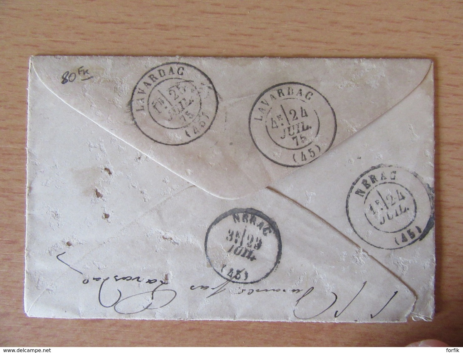 Timbre Cérès 10c YT N°54 Sur Enveloppe - GC 2355 Mézin Vers ?? - 1875 - 1871-1875 Ceres