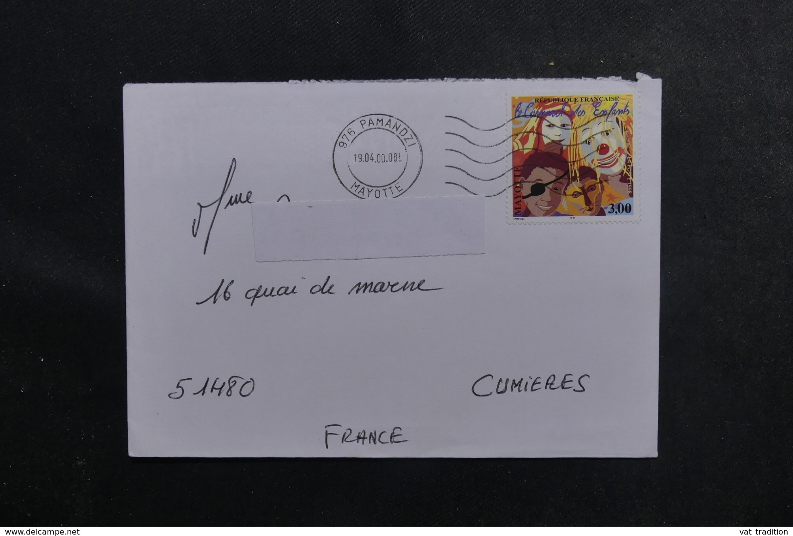 MAYOTTE - Enveloppe De Pamandzi Pour La France En 2000, Affranchissement Plaisant - L 47039 - Covers & Documents