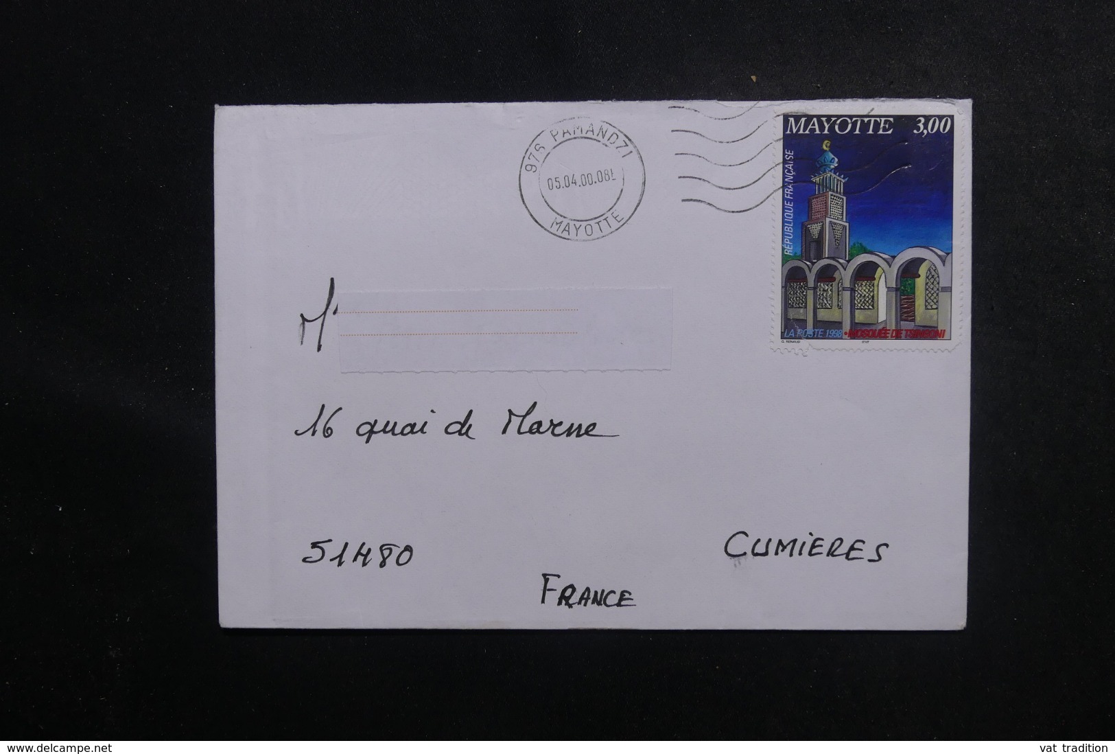 MAYOTTE - Enveloppe De Pamandzi Pour La France En 2000, Affranchissement Plaisant - L 47042 - Storia Postale