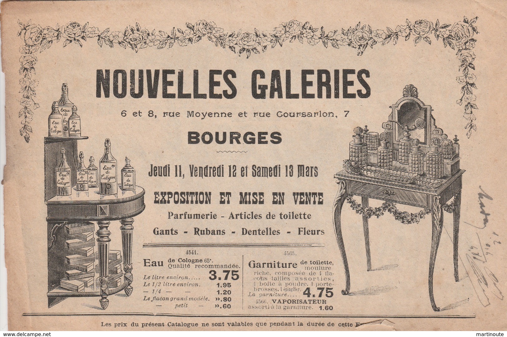 -  18 BOURGES, NOUVELLES GALERIES - Ancien Petit Catalogue De 24 Pages Illustrées, PARFUM, ACCESSOIRES DE BEAUTE  - 011 - Catalogues