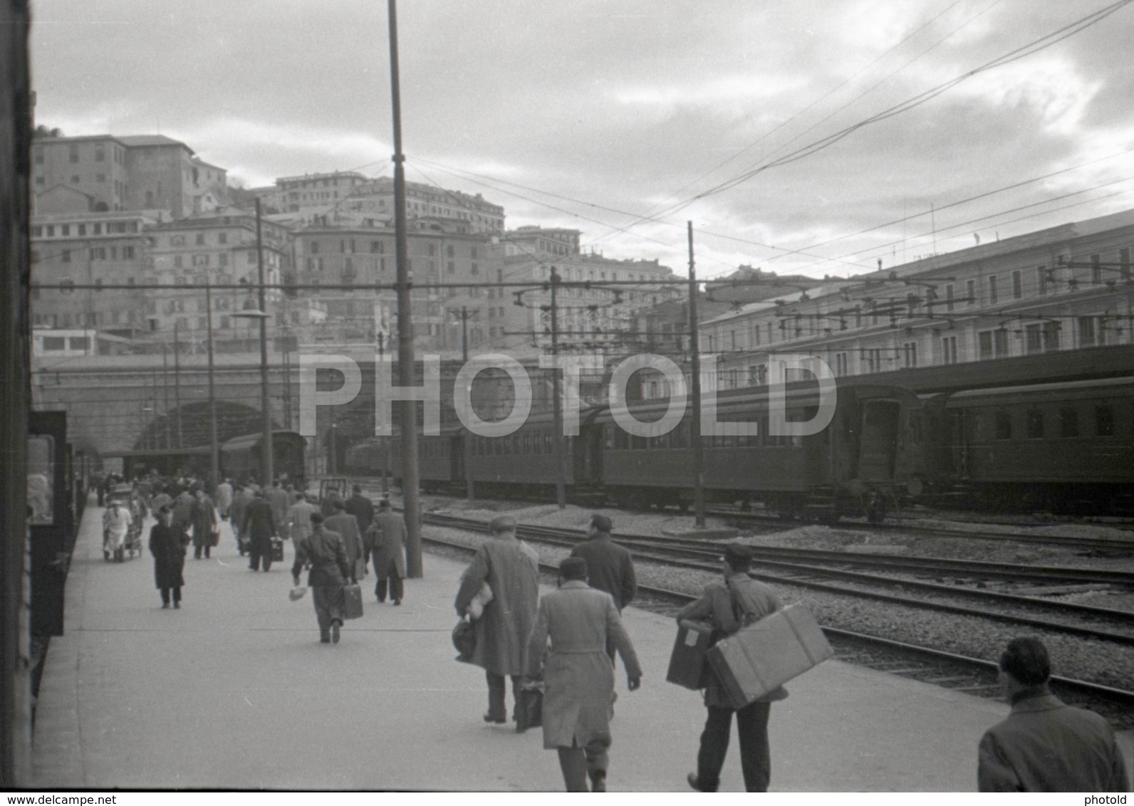 1957 GARE TRAIN STATION ITALIA ITALY AMATEUR 35mm ORIGINAL NEGATIVE Not PHOTO No FOTO - Altri & Non Classificati