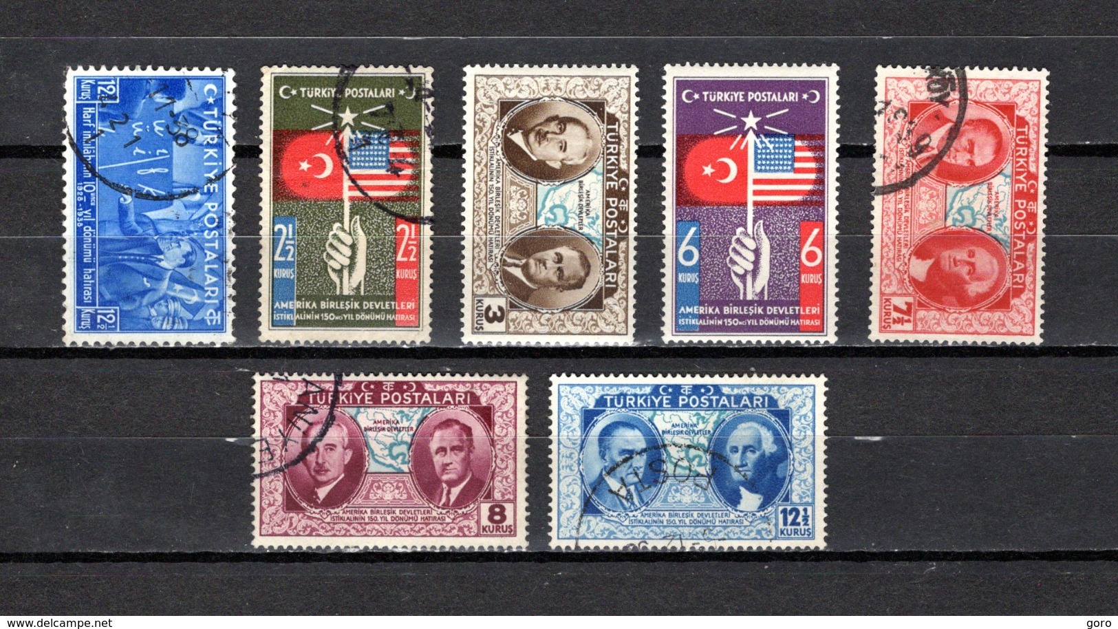 Turquía  1938-39 .-  Y&T  Nº   905-906/911 - Usados