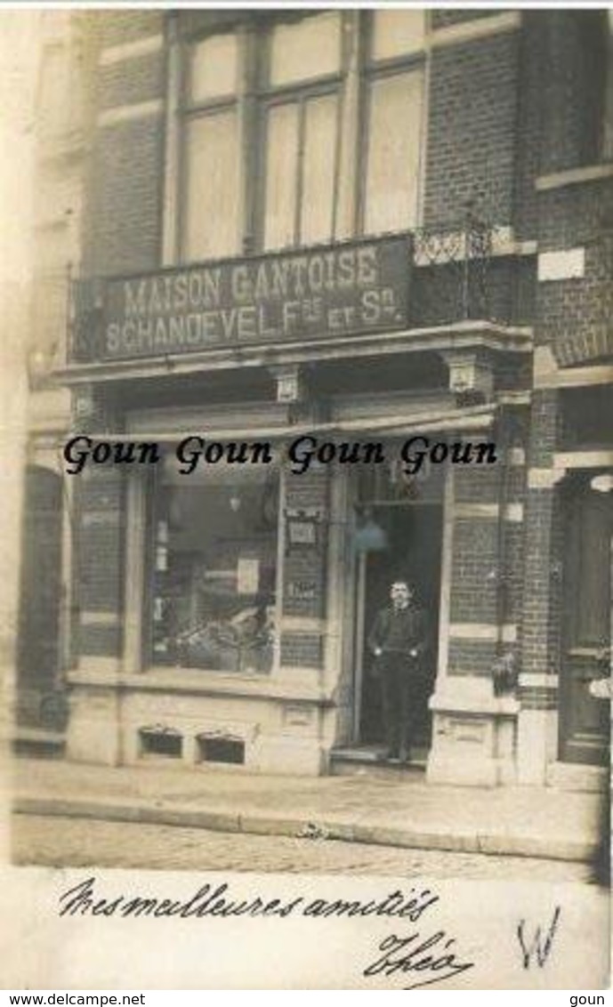 Carte Photo Forchies La Marche Magasin Maison Gantoise Schandevel Frère Et Soeur Carte Identifiée Grace Au Num Téléphone - Fontaine-l'Evêque