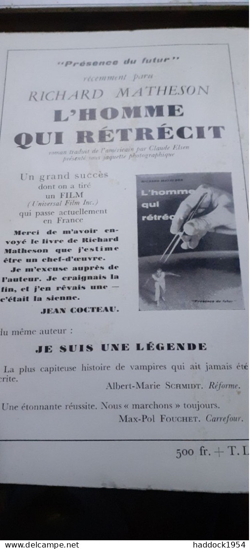 Un Bruit De Guêpes JEAN PAULHAC éditions Denoël 1957 - Présence Du Futur
