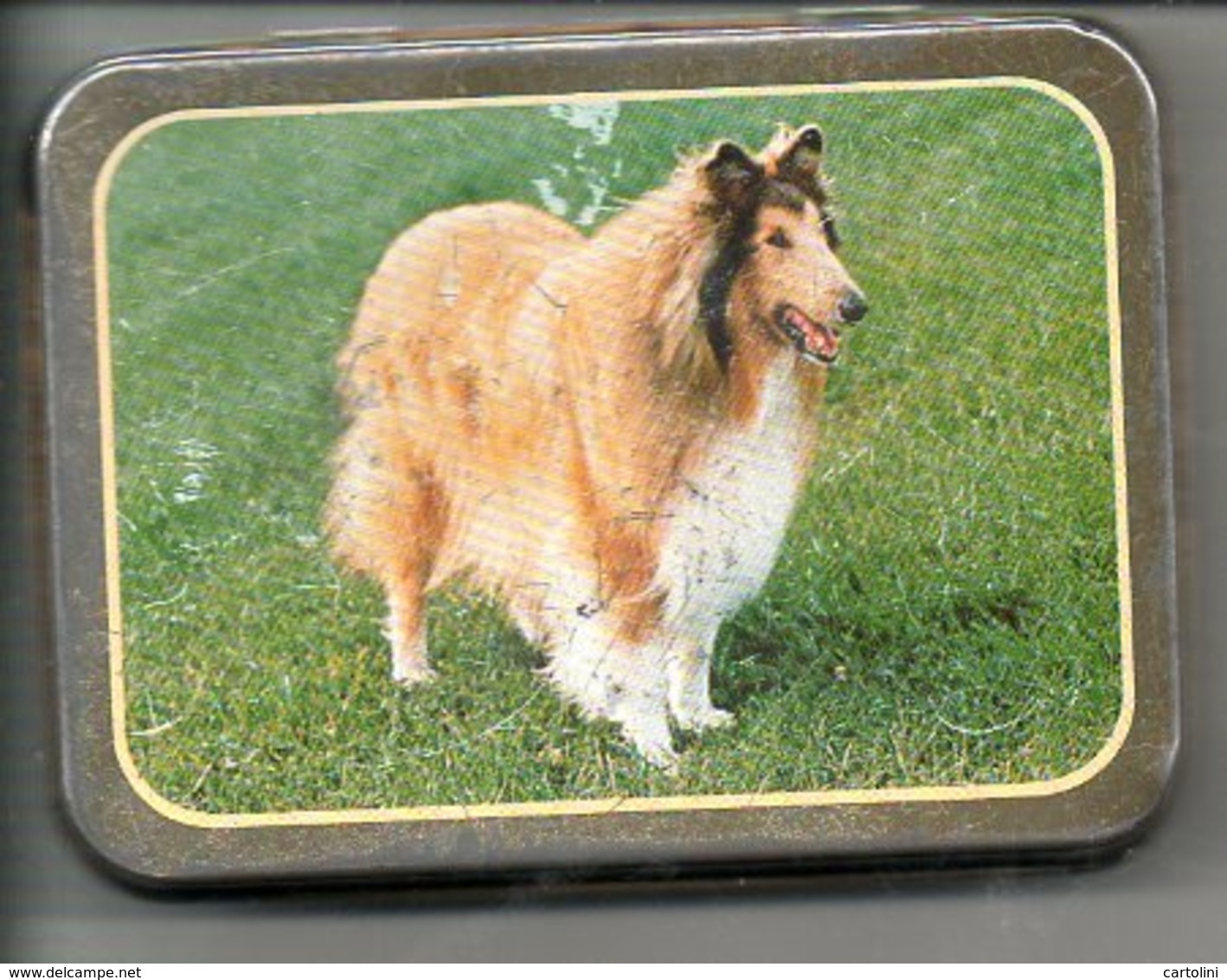 Tabaksdoos Boite De  Tabac Tabak  Reclame Rizla Publiciteit Afb.  Hond  Chien Dog Hund  Collie Lassie - Boites à Tabac Vides