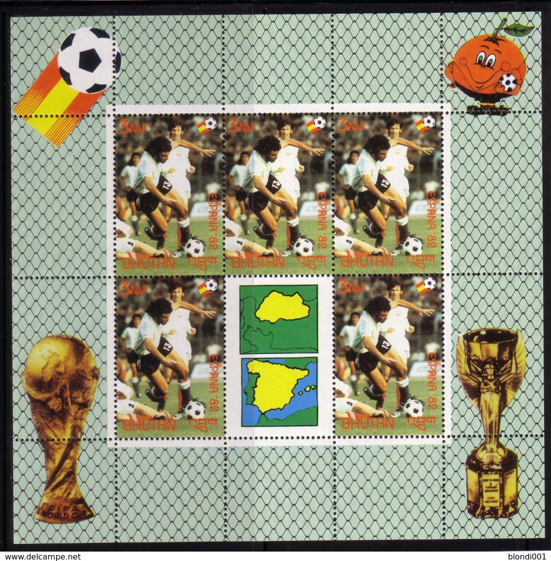 Soccer World Cup 1982 - Football - BHUTAN - Sheet MNH - 1982 – Spain