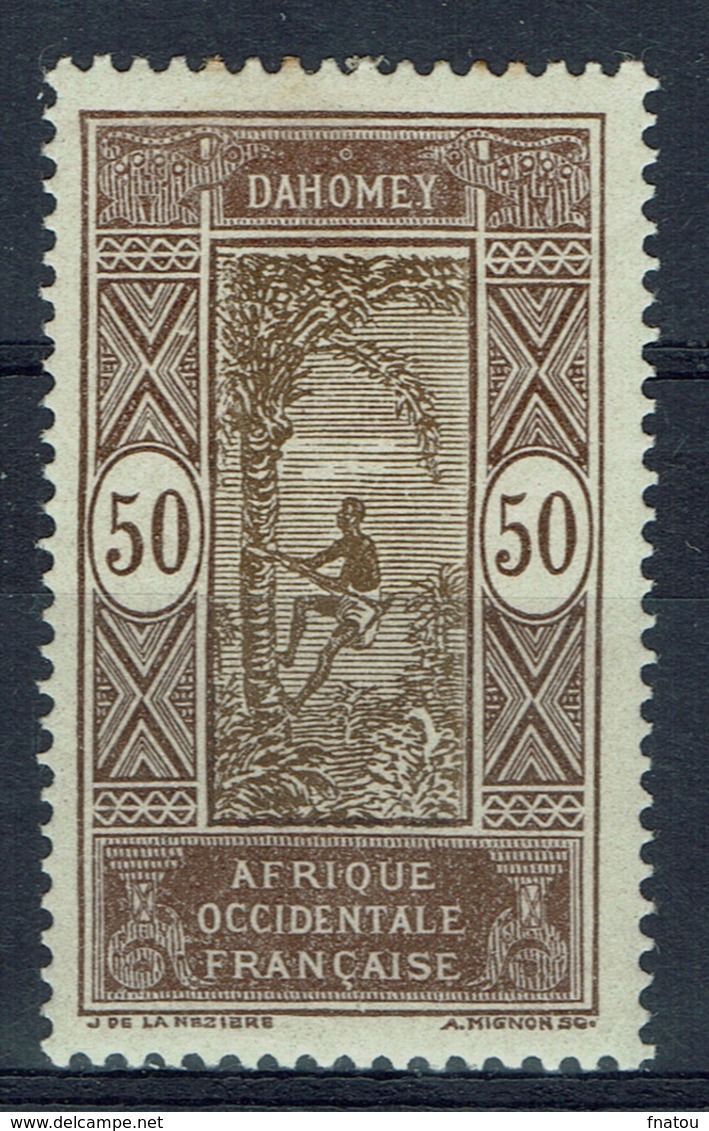 Dahomey (French Colony), Palmtree, 50c., 1913, MH VF - Unused Stamps