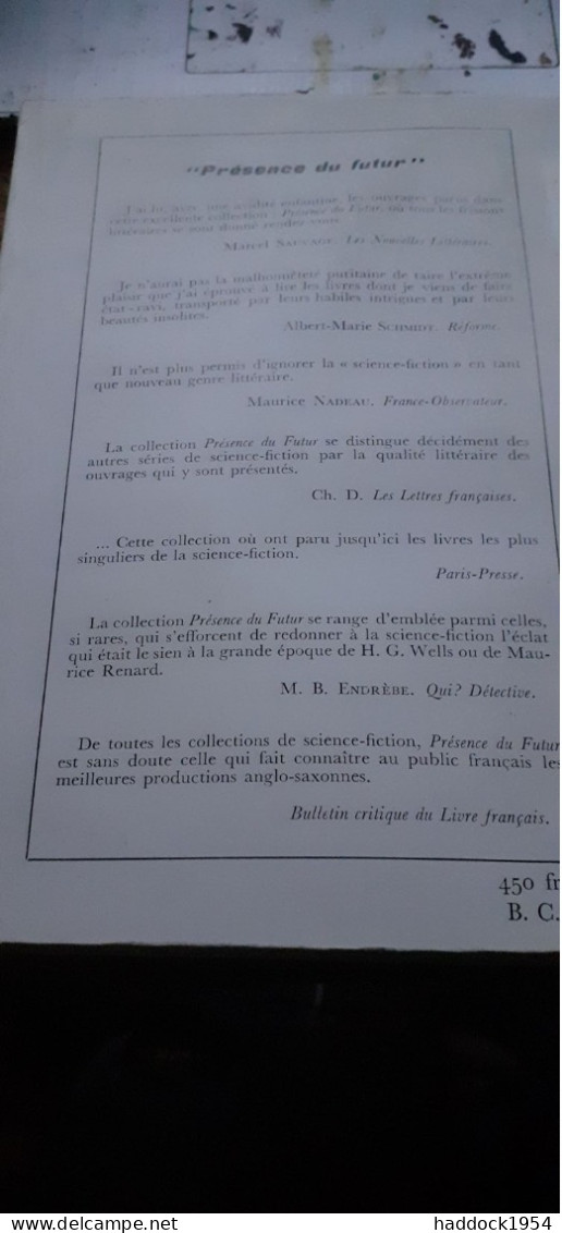 Un Saint Au Néon JEAN-LOUIS CURTIS éditions Denoël 1956 - Présence Du Futur