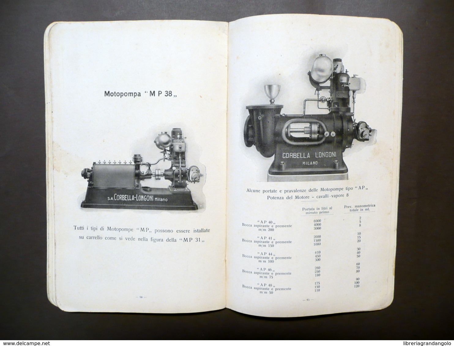 Catalogo Società Anonima Officine Meccaniche Corbella Longoni Milano 1929 - Non Classificati