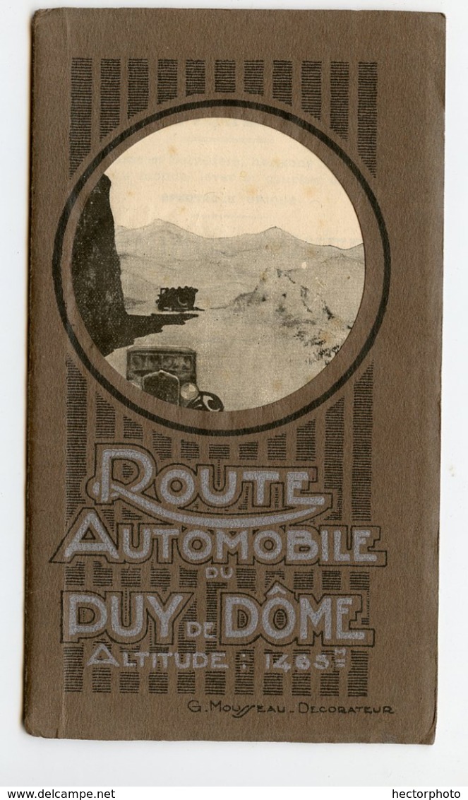 Carte Paysage ROUTE AUTOMOBILE PUY De DOME  Voiture SAURER  5 Plis Recto Verso Superbe Mousseau Peinture - Cartes Routières