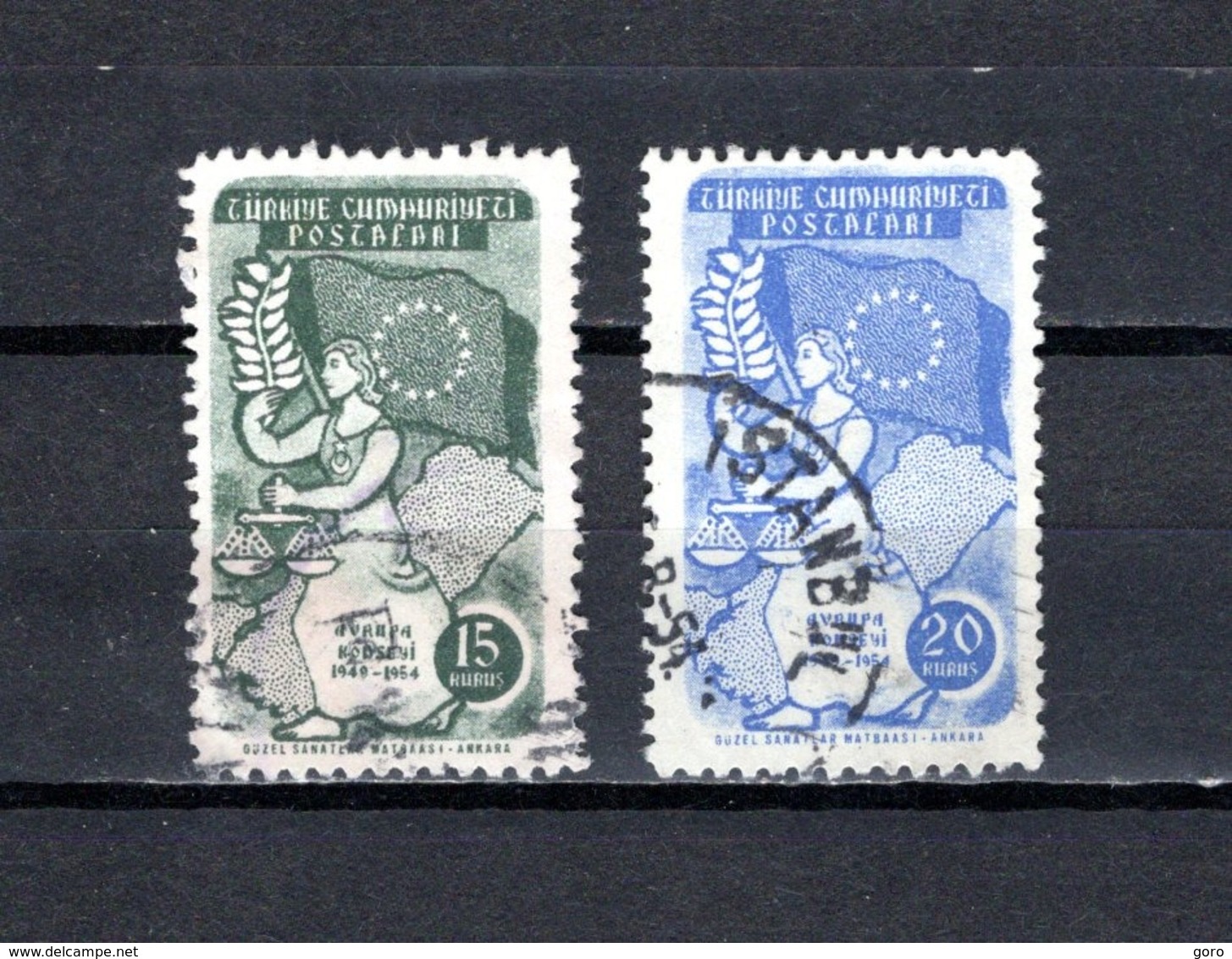 Turquía  1954.-  Y&T  Nº   1216/1217 - Usados