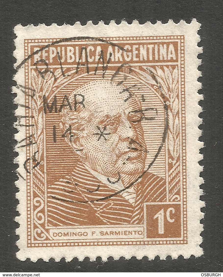 ARGENTINA. 1c USED WITH BAHIA BLANCA POSTMARK - Used Stamps