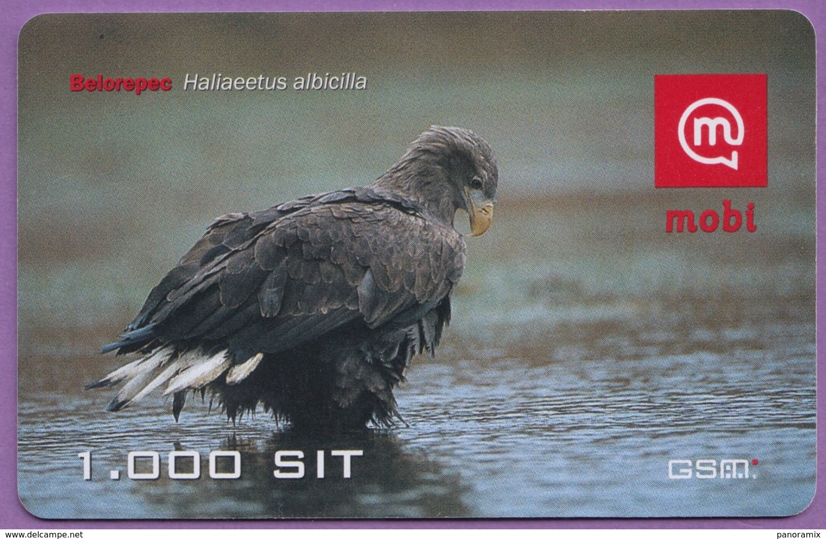 Telecarte °_ Slovénie-oiseau-1.000 SIT-Belorepec Haliaeetus- R/V 4339 - Slovenia