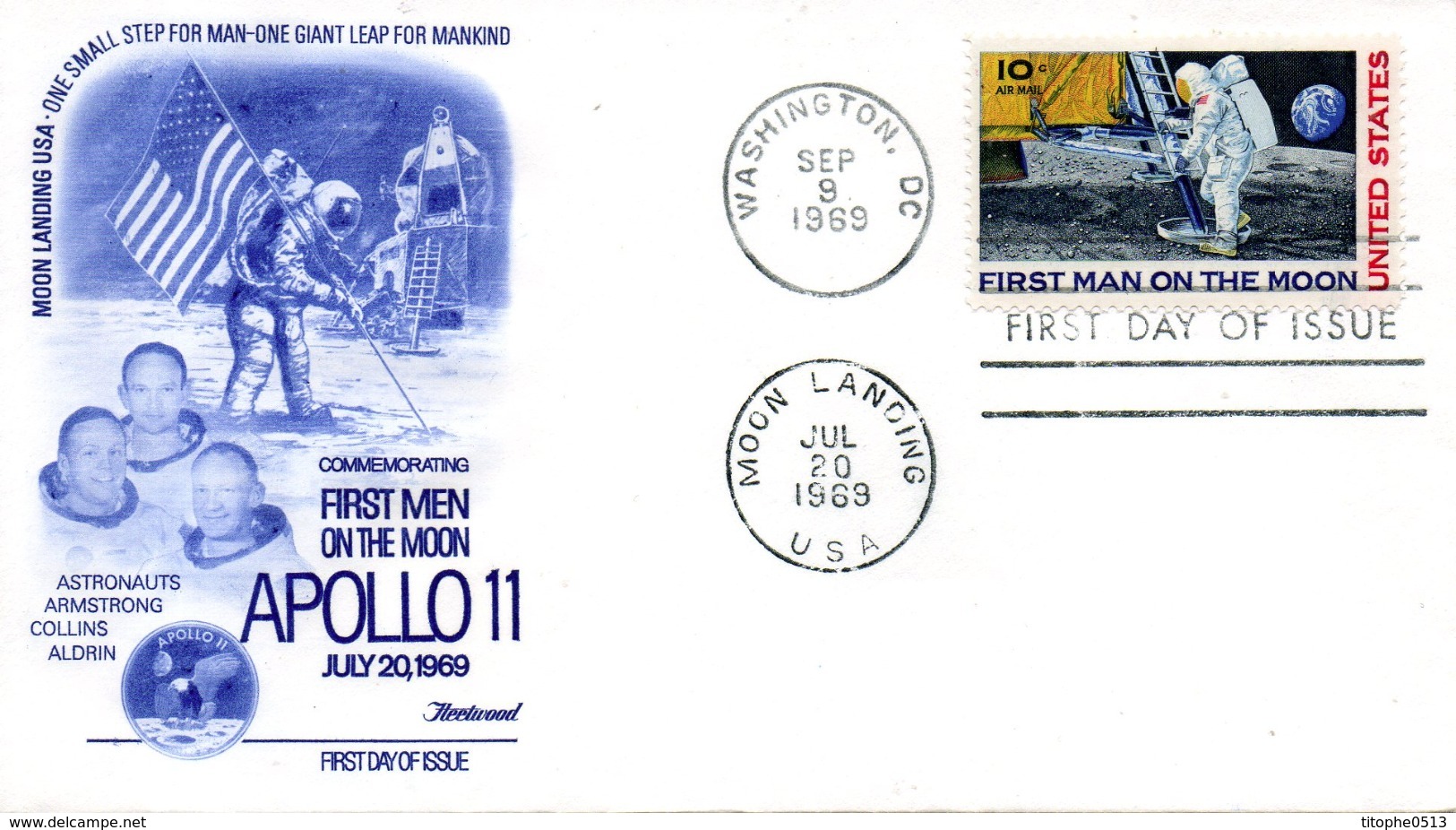 USA. PA 73 De 1969 Sur Enveloppe 1er Jour. Neil Armstrong. - Noord-Amerika