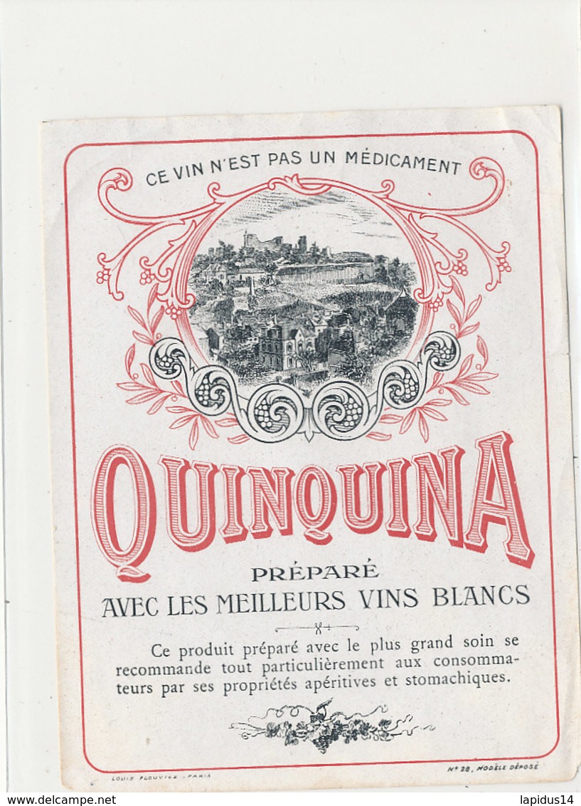 AN 622 / ETIQUETTE   QUINQUINA  N° 28 - Autres & Non Classés