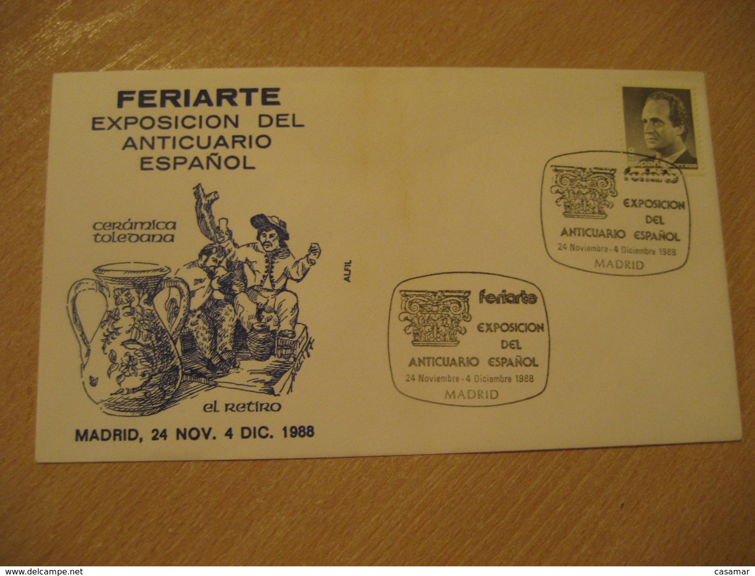 MADRID 1988 Feriarte Anticuario Pottery Antique Dealer Antiquaire Cancel Cover SPAIN Archeology Archeologie - Archäologie