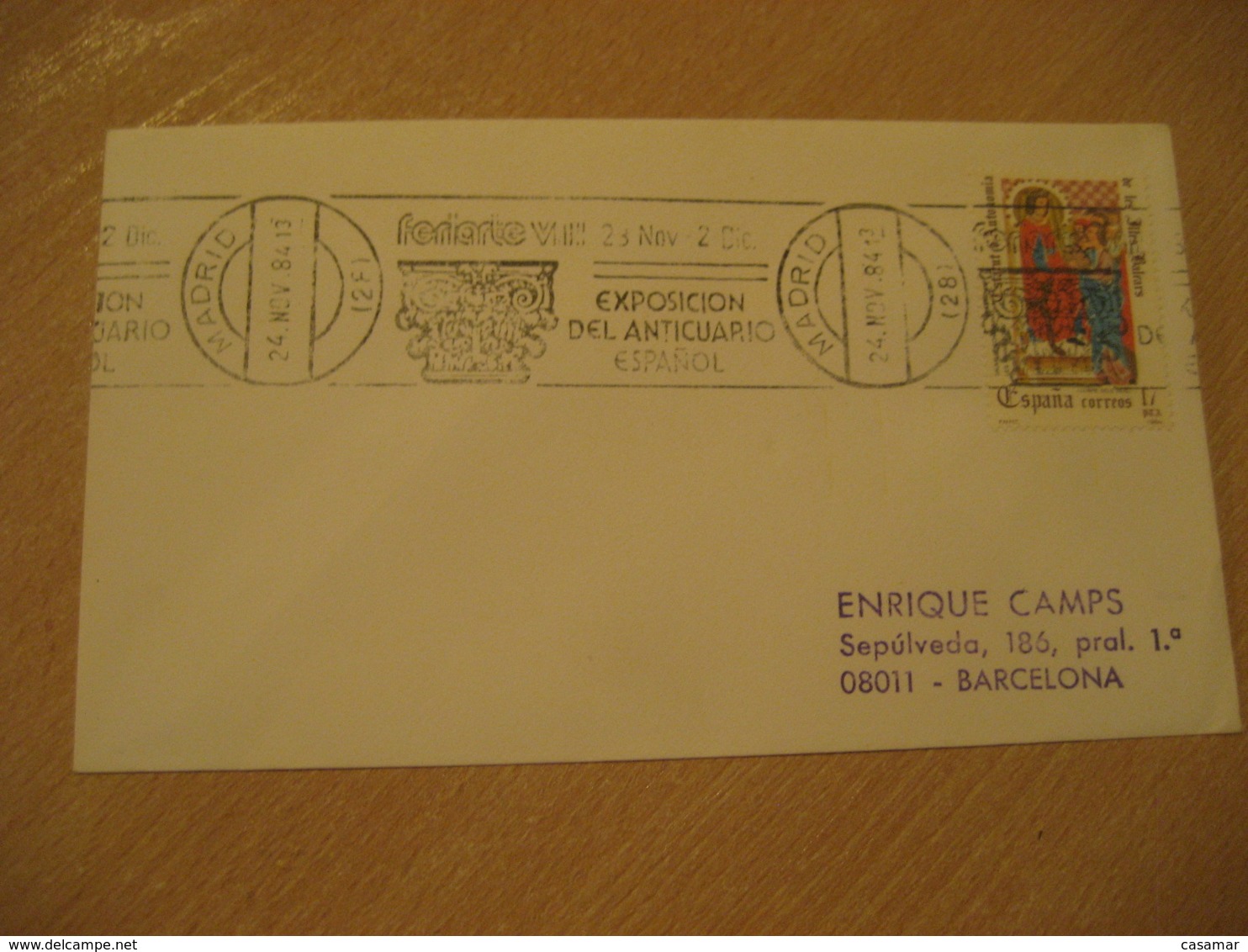 MADRID 1984 Feriarte Expo Anticuario Antique Dealer Antiquaire Cancel Cover SPAIN Archeology Archeologie - Archäologie