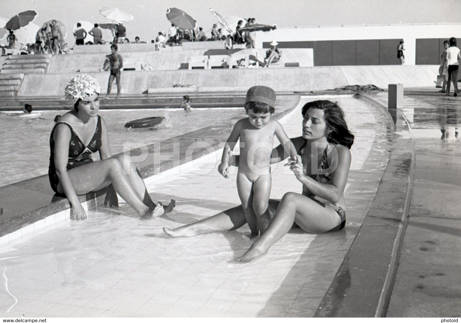 1973 PISCINA POOL TROIA SETUBAL NUDE GIRL ENFANT CHILD PORTUGAL AMATEUR 35mm ORIGINAL NEGATIVE Not PHOTO No FOTO - Other & Unclassified