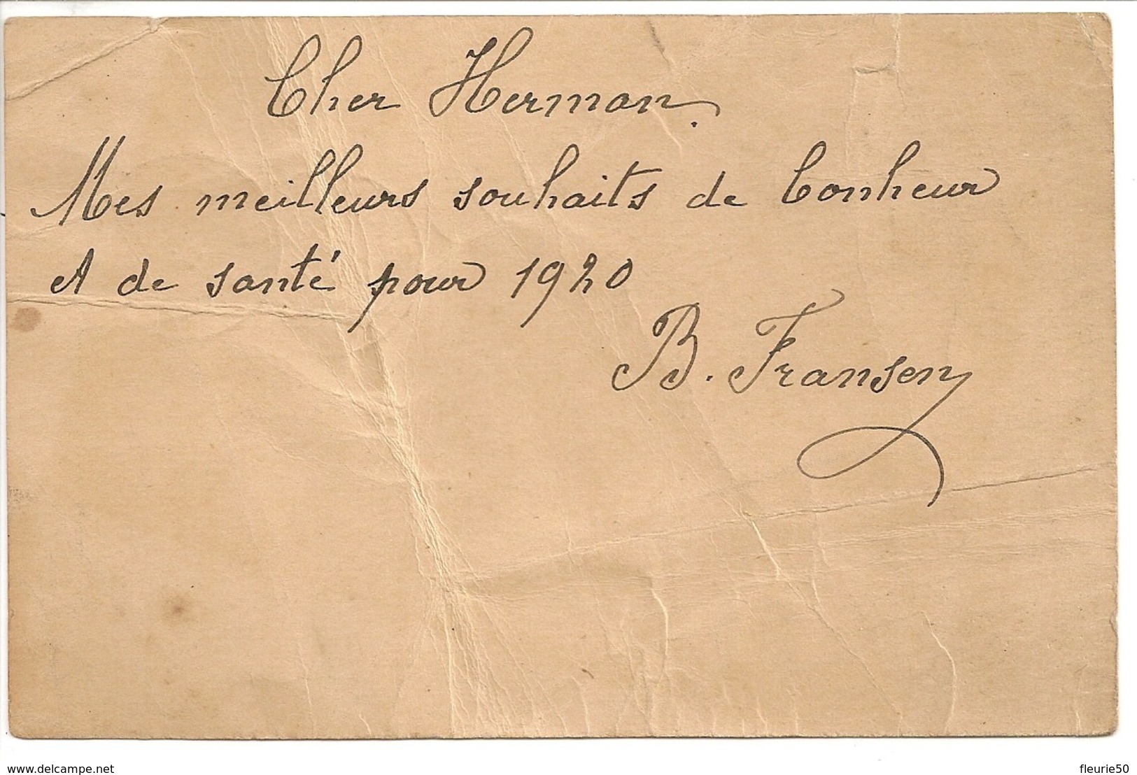 ENTIER POSTAL (carte Postale) Oblitération 1919 Brée. - Cartes Postales 1909-1934
