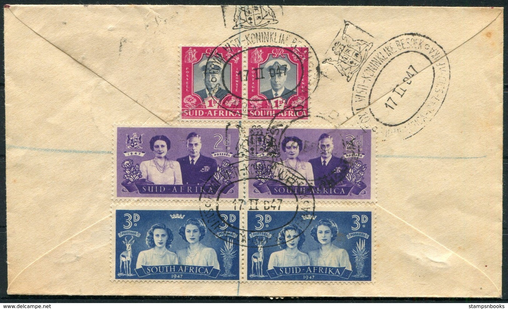 1947 South Africa Pretoria Registered Royal Visit First Day Cover. - FDC