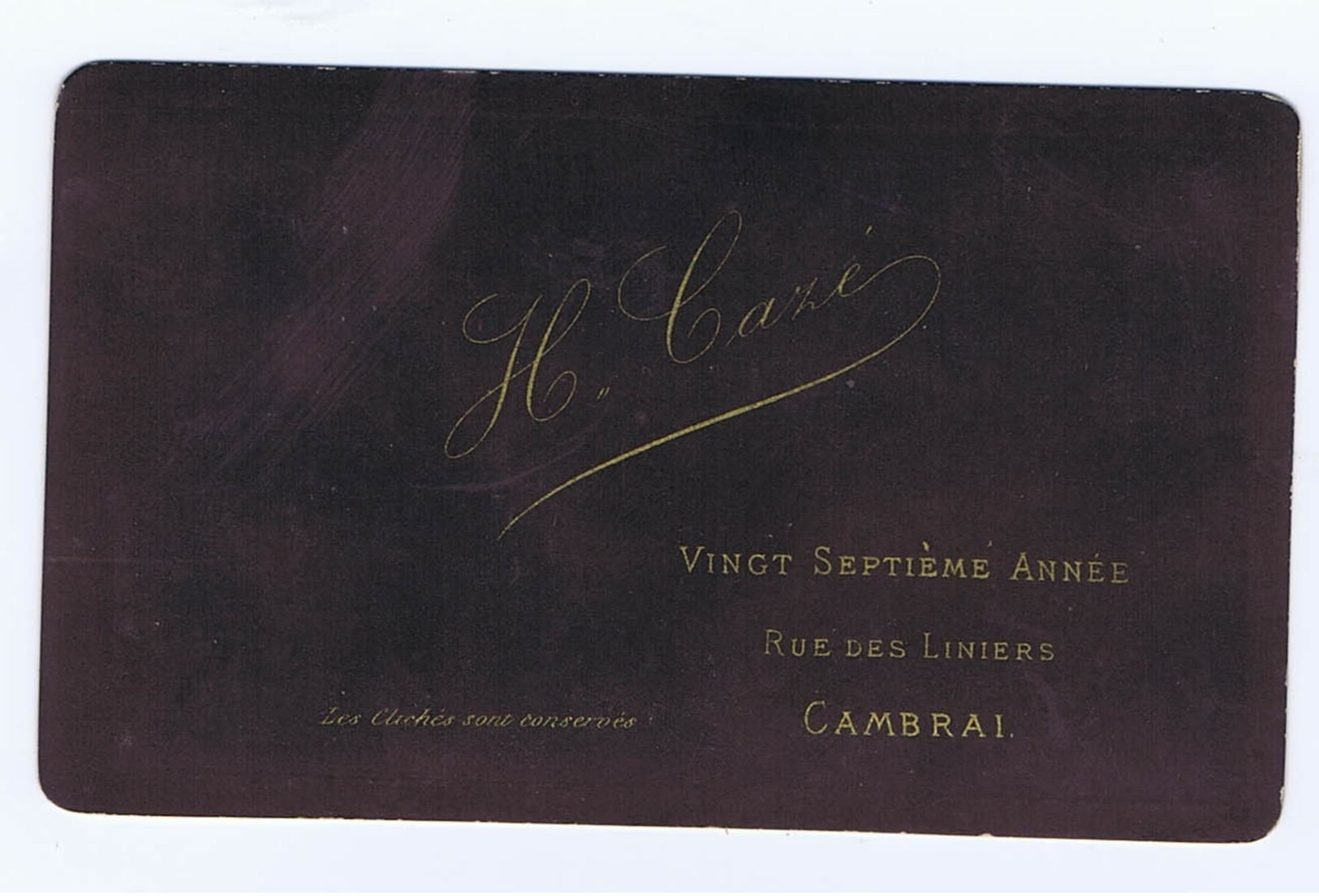 CDV   CAMBRAIS   Photographe  H.CAZE  Cambrai - Oud (voor 1900)