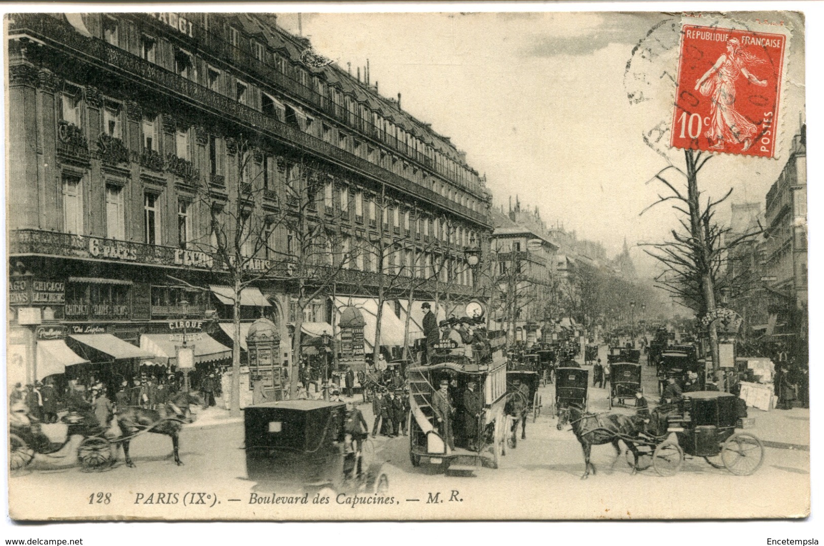 CPA - Carte Postale - France - Paris - Boulevard Des Capucines - 1913  (I10476) - Arrondissement: 09